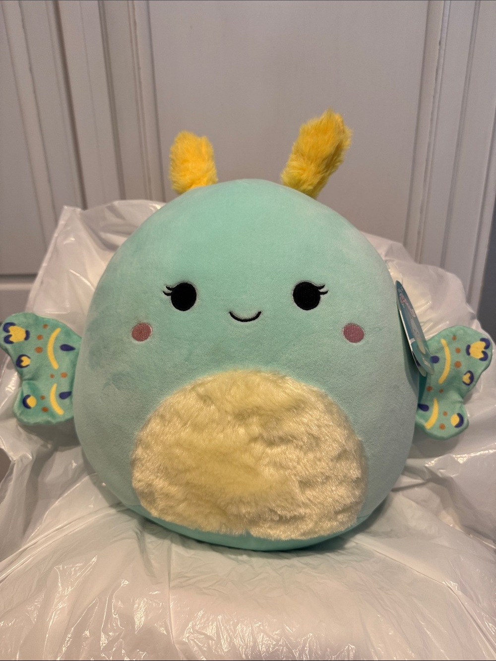 NWT Squishmallow Connie Mint and Yellow Plush 12”